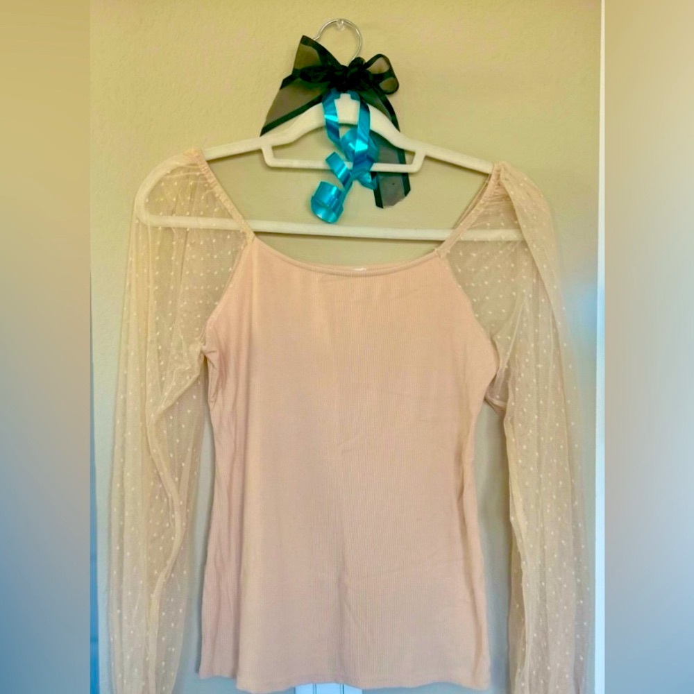 NWOT - Cream Sheer Blouse